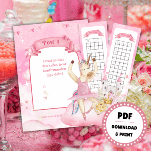 Tip en 13'er til konfirmation - pink - Lou Noire - Tipskupon