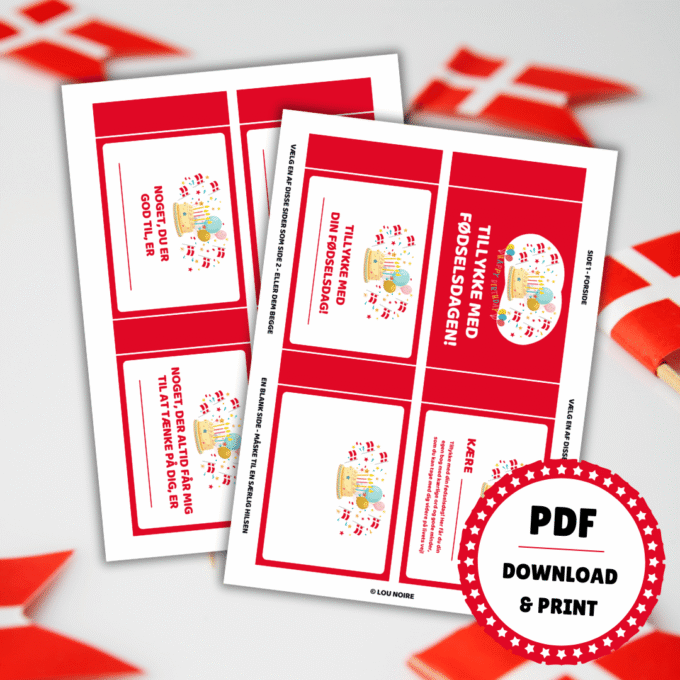 Gæstebog - Tillykke med fødselsdagen - Lou Noire - Print selv