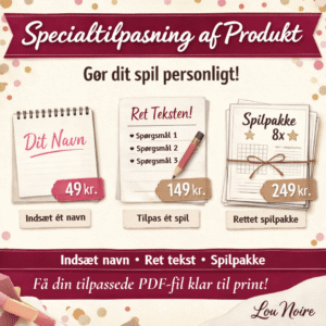 Personlig tilretning af din vare - Lou Noire - Cover