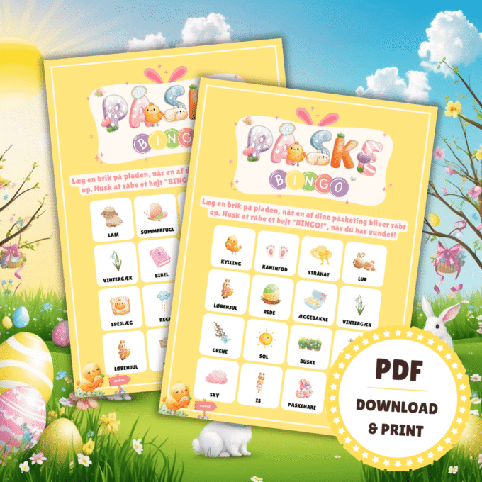 Påskebingo - 20 plader - Lou Noire - Påskespil