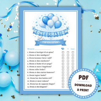 Tip en 13'er til konfirmation - blå - Indslag - Lou Noire - Cover