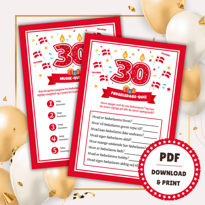 Underholdning til 30 års fødselsdag - Lou Noire - Quiz