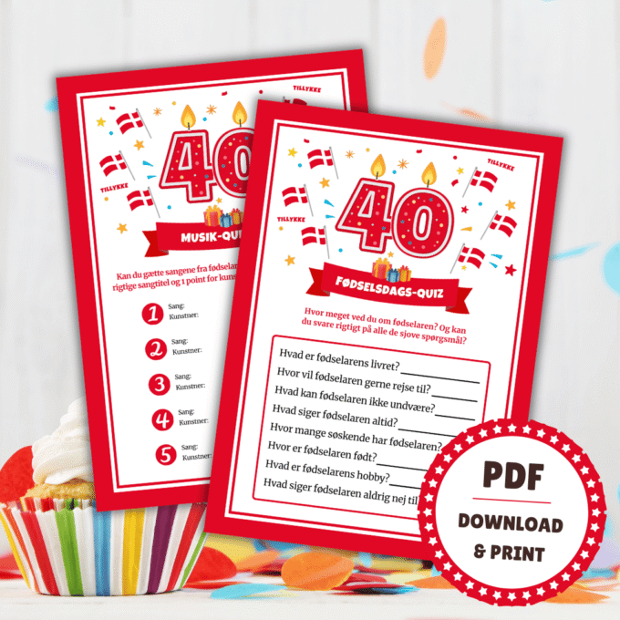 Underholdning til 40 års fødselsdag - Lou Noire - Quiz