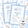 8 sjove lege til babyshower - blå - Lou Noire - Festlege