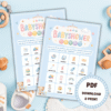 Babyshower-bingo - Blå (20 plader) - Lou Noire - Lege til babyshower