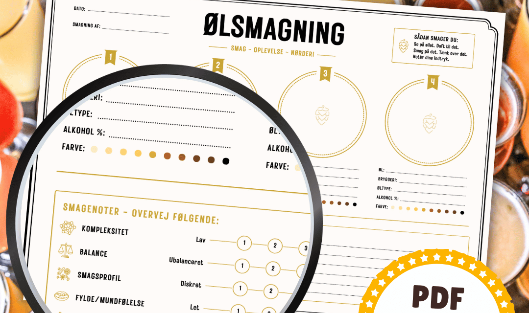 Lou Noire - Skema til ølsmagning - Smagekriterier til ølsmagning