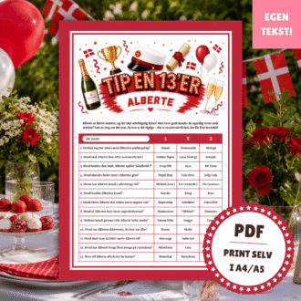 Personlig quiz til studenten - Rød - Lou Noire - Indslag til studenterfest