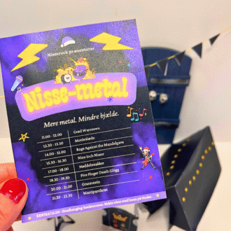 Heavy Metal-Nisse - Tilbehør til nissedør - Lou Noire - Festivalprogram til nise
