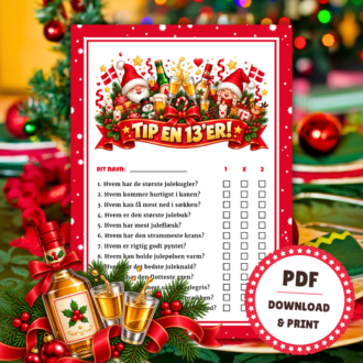 Den frække Tip en 13'er til julefrokost - Lou Noire - Cover